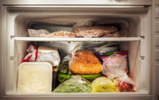 the inside of a freezer