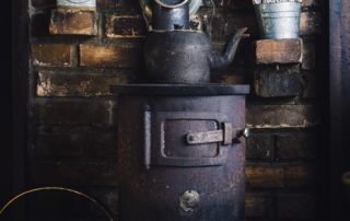 an old fire stove