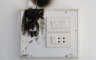 a burned electrical circuit