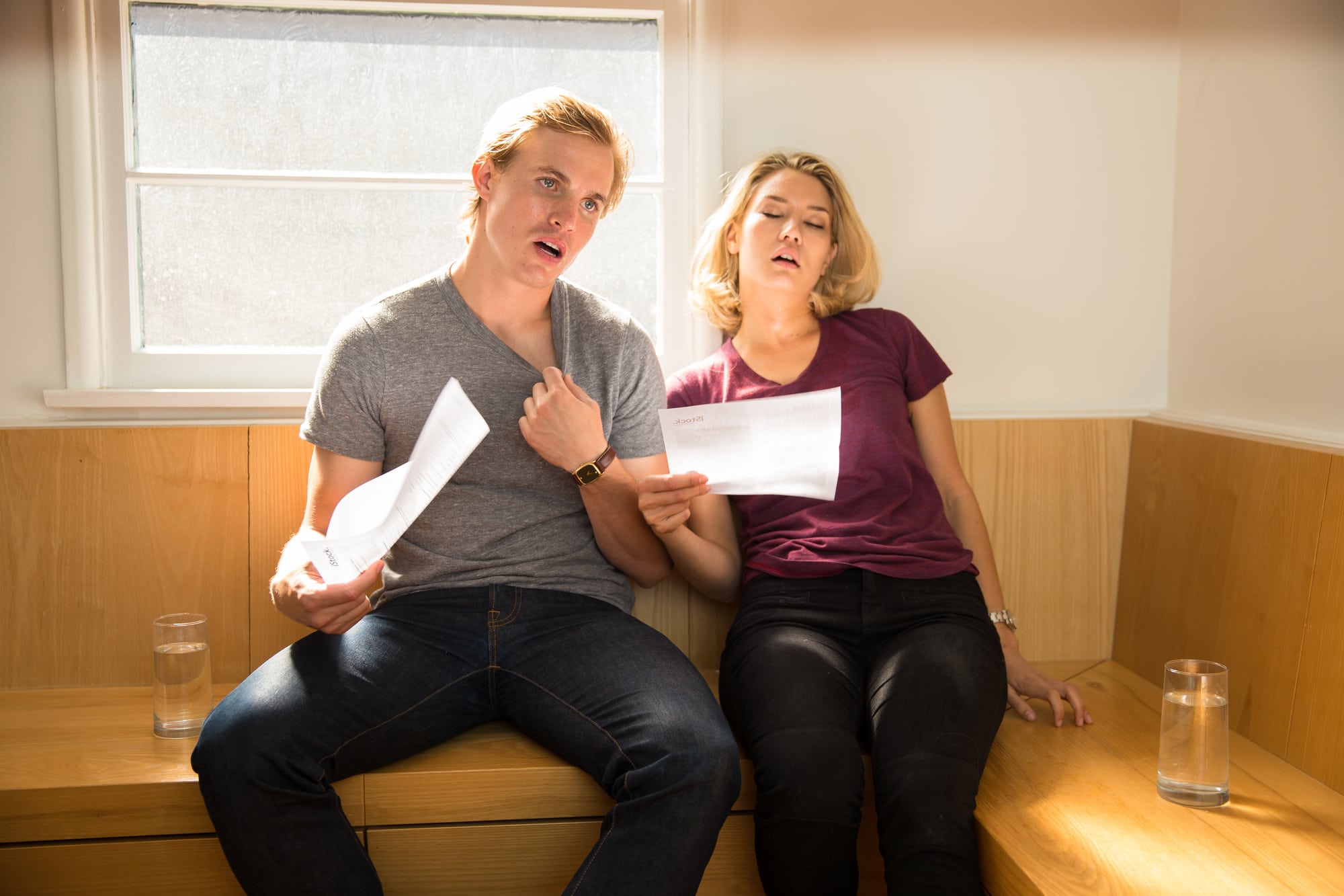 a couple panting in the heat