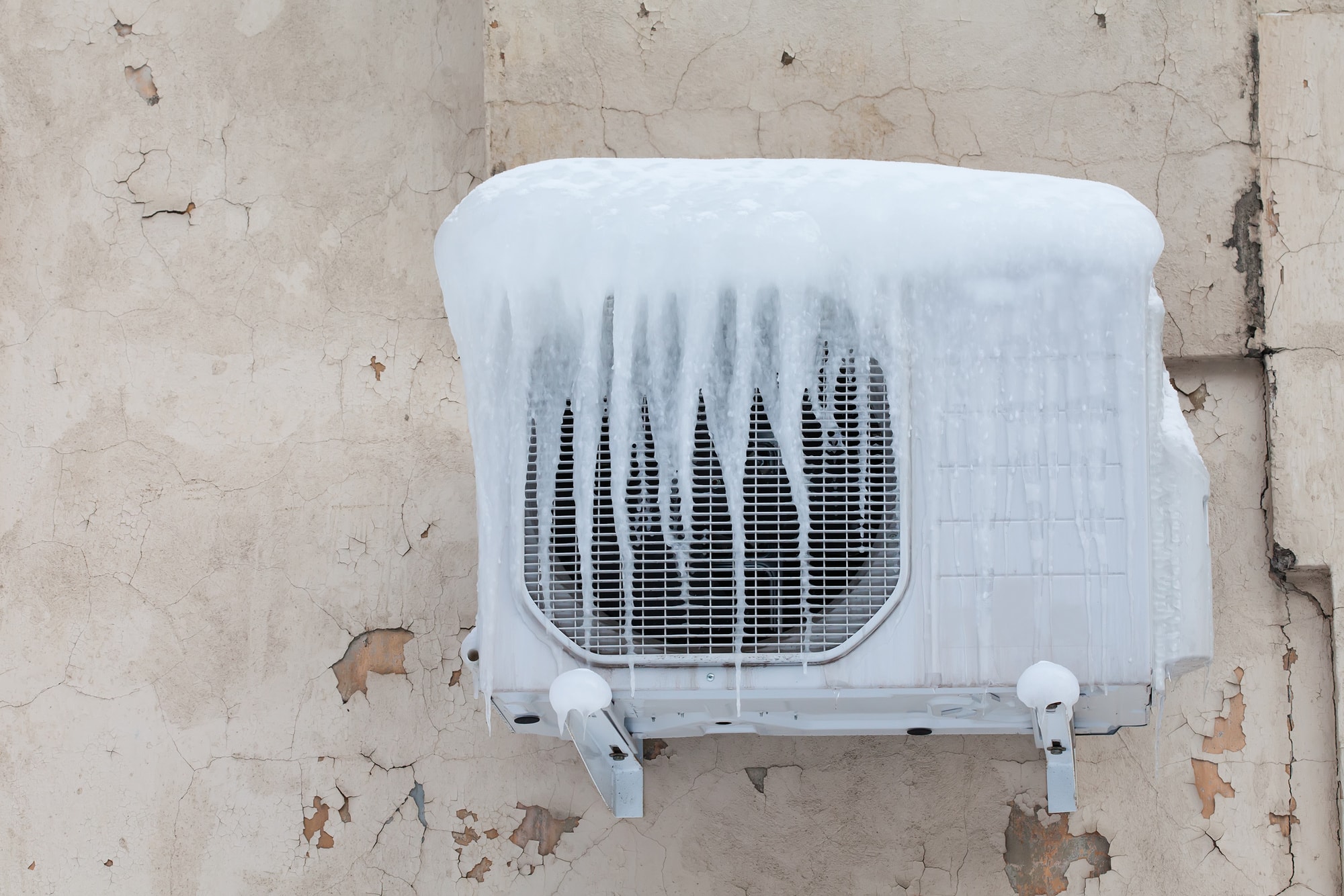 a frozen ac unit